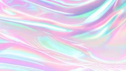 Obraz premium Holographic background light refraction texture overlay effect for photo and mockups. Organic drop diagonal holographic flare on a white wall. Shadows for natural light effects. Blurred rainbow light 
