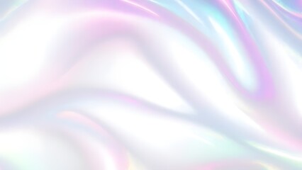 Obraz premium Holographic background light refraction texture overlay effect for photo and mockups. Organic drop diagonal holographic flare on a white wall. Shadows for natural light effects. Blurred rainbow light 