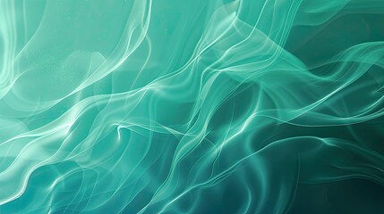 Obraz premium Calming background with teal to turquoise gradient soft flowing lines and light points