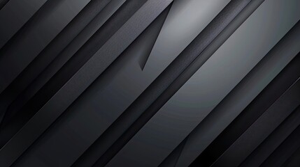 Obraz premium Sleek abstract design with dark grey to silver gradient angular shapes and glowing lines