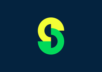Fototapeta premium infinite logo letter S based on circle shape with different color