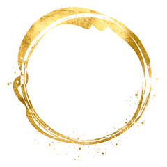 Gold Foil Frame gold splatter frames glitter,Gold stroke on transparent background.Gold stroke on transparent background for wedding invitation.