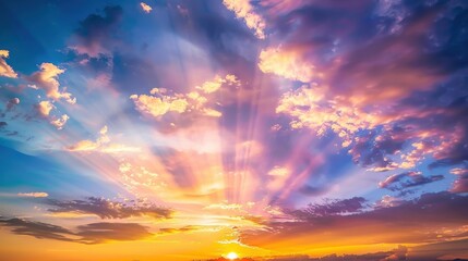 Sunbeams Through Dramatic Clouds