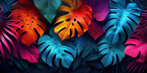 Vibrant Tropical Leaves