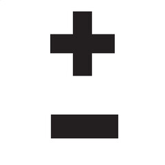 Plus minus mathematics symbol or icons set. vector illustration. EPS 10/AI