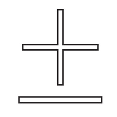 Plus minus mathematics symbol or icons set. vector illustration. EPS 10/AI