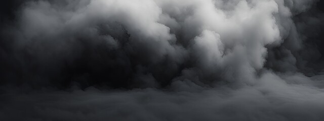 Obraz premium Smoke black ground fog cloud floor mist background steam dust dark white horror overlay. Ground smoke haze night black water atmosphere 3d magic spooky smog texture isolated transparent effect circle