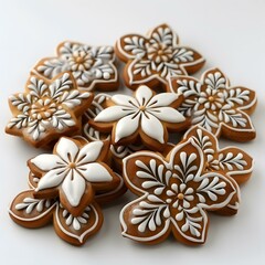 Decorated Flower Shaped Cookies