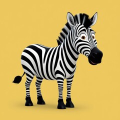 Fototapeta premium Illustration of a zebra cartoon isolated on a white background