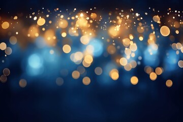 Cold night bokeh light christmas lighting.