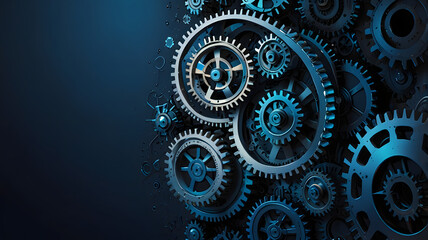 background with gears, ai generated