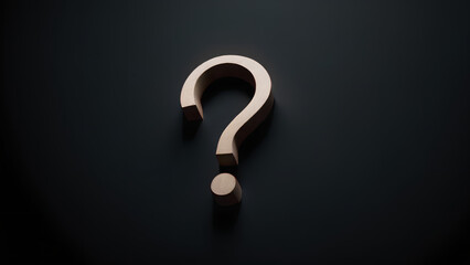 Naklejka premium Close up question mark dark theme