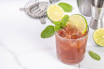 Black mole sweet margarita cocktail