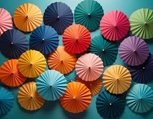 Naklejka premium 종이 우산 