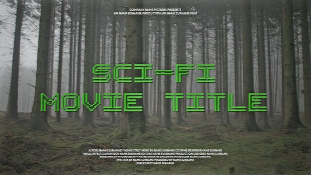 Old School Retro Sci-Fi Movie Title Intro