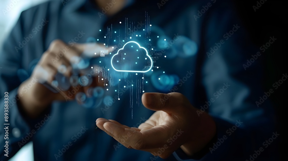 Poster it professional configuring cloud computing security and settings via touchscreen interface
