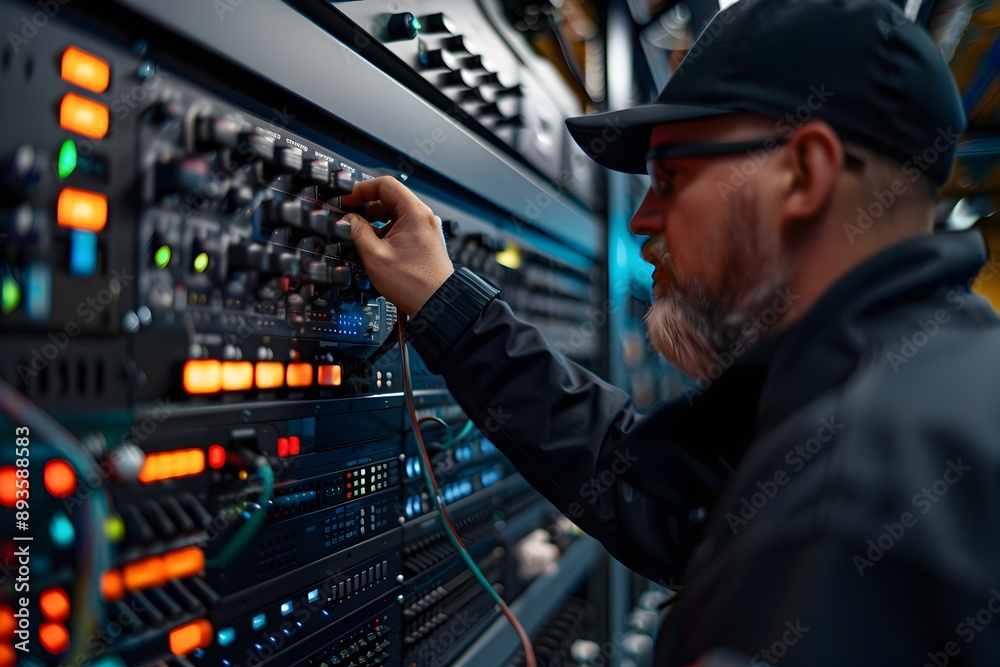 Poster it specialist configuring network security settings for cloud access on a control panel