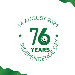 Independence day 14 august Pakistan independence day concept Design Illustration EPS file editable.