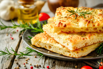 Focaccia sandwich - popular italian dish