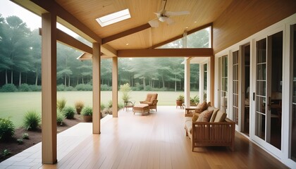 living room with a window