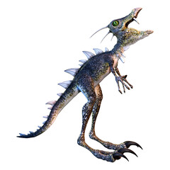 Fototapeta premium 3D Rendering Fantasy Dinosaur on White
