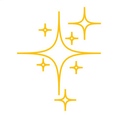 Magic star icon. Generate or AI Icon. Golden and yellow star emoji isolated on white background. EPS 10/AI