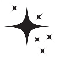 Magic star icon. Generate or AI Icon. Golden and black star emoji isolated on white background. EPS 10/AI