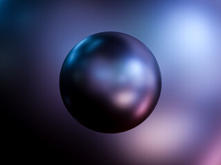 Modern gradient blue poster background. Minimalist style cover template with vibrant perspective 3d geometric ball shapes collection. Ideal design for social media, cover, banner, flyer.