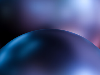 Modern gradient blue poster background. Minimalist style cover template with vibrant perspective 3d geometric ball shapes collection. Ideal design for social media, cover, banner, flyer.