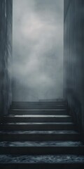 Fototapeta premium Concrete Steps Leading Up To The Unknown