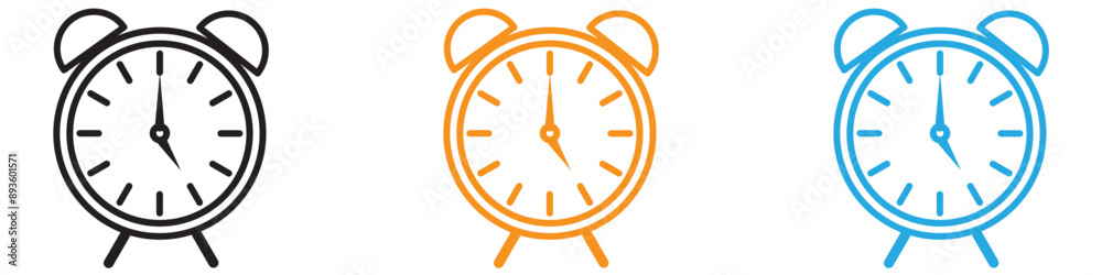 Poster clock icon vector logo set collection for web app ui