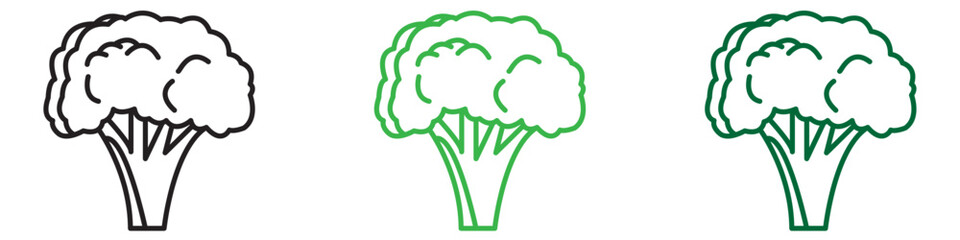 Broccoli icon  vector logo set collection for web app ui