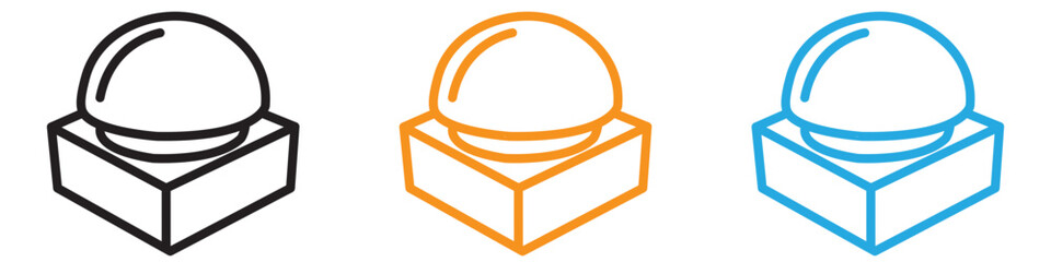 Buzzer icon vector logo set collection for web app ui