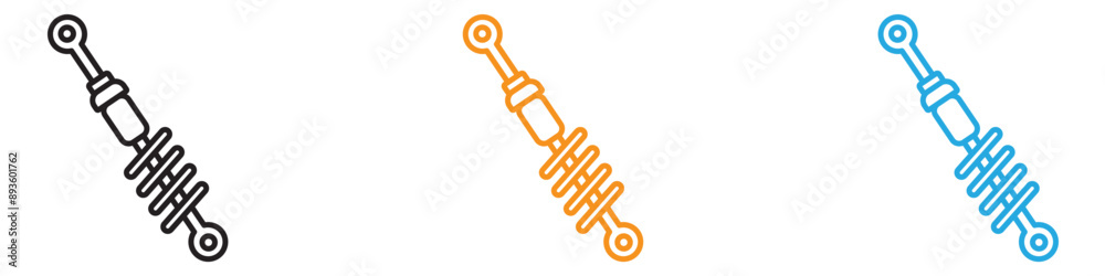 Poster damper icon vector logo set collection for web app ui