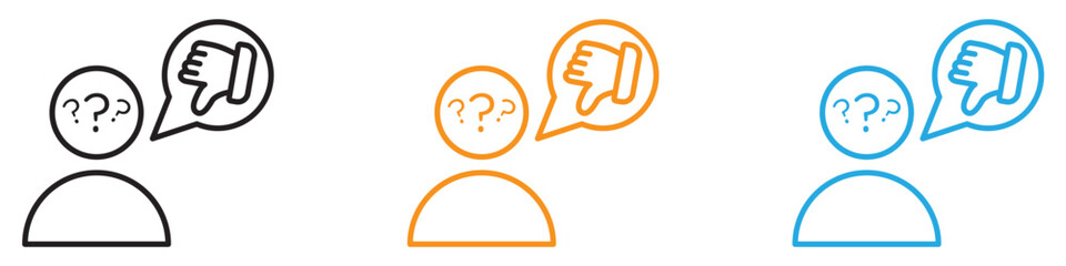 Criticism icon vector logo set collection for web app ui