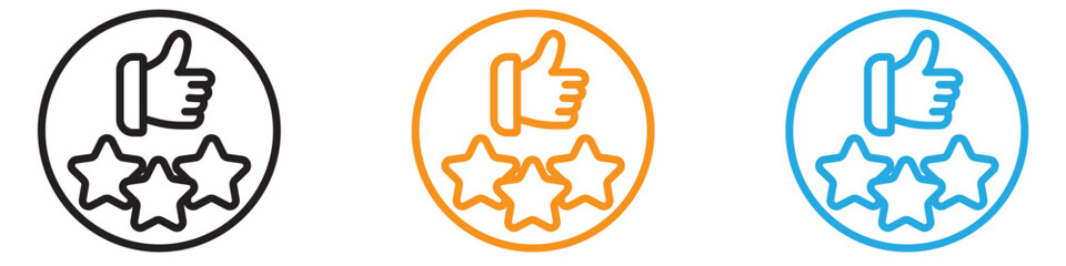 Fototapeta premium customer product rating icon vector logo set collection for web app ui