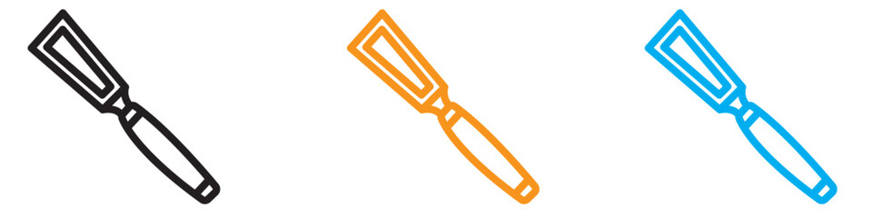 chisel icon vector logo set collection for web app ui