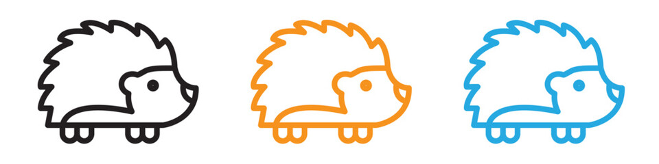 Hedgehog icon vector logo set collection for web app ui