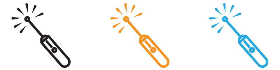 laser icon vector logo set collection for web app ui