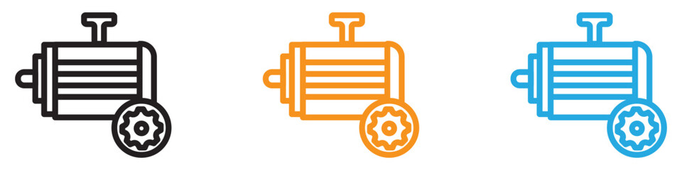 Motor icon vector logo set collection for web app ui