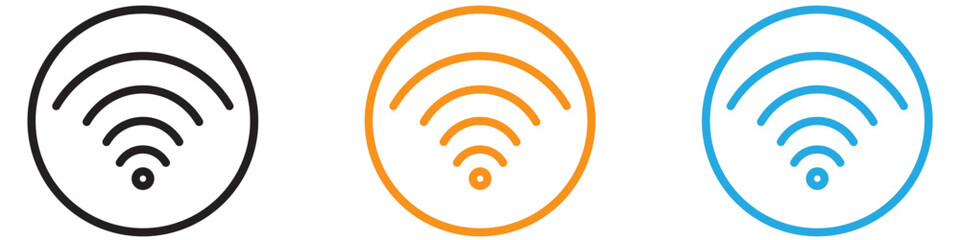 Wifi icon  vector logo set collection for web app ui