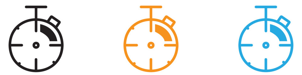 testing time icon vector logo set collection for web app ui © Krupal