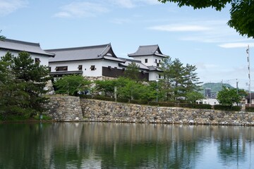 Obraz premium Entrance to Imabari Castle and stone wall