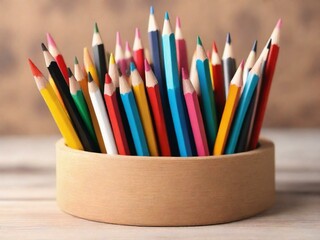 Fototapeta premium pencils in a cup