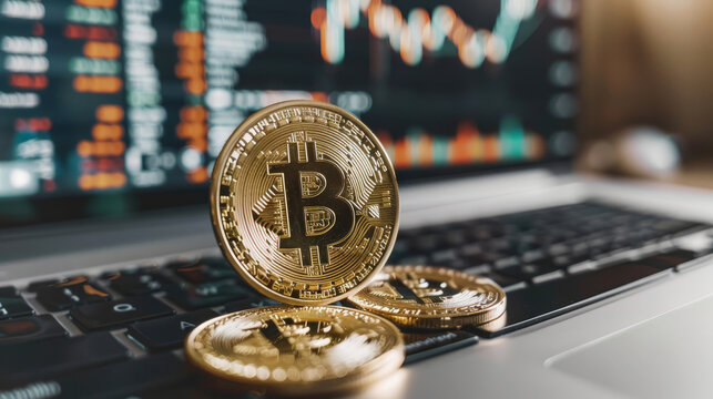 Concetto di investimento in criptovalute e bitcoin