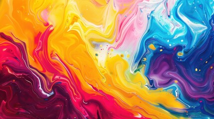 Abstract background with vibrant colors and swirls.