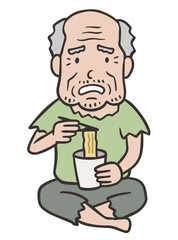 老後破産した高齢者の男性