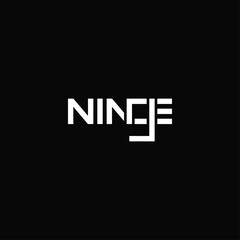 Nine number text company logo design.