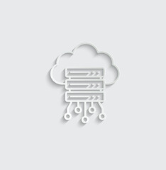 computer server icon - vector