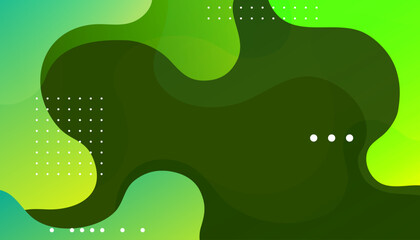 Fototapeta premium Liquid color background design. Green elements with fluid gradient. Vermilion base for website, print, base for banners, wallpapers, EPS 10 